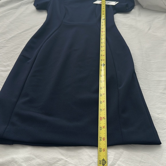 Calvin Klein Tulip-Sleeve Sheath Knee length Dress in Navy Blue Size Petite 0 - Picture 15 of 15
